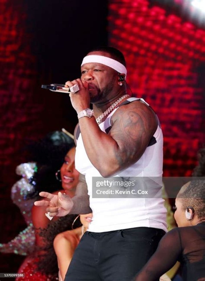 50 Cent performs during the halftime show of Super Bowl LVI at SoFi Stadium in Inglewood, California, USA, 13 February 2022. The annual Super Bowl is the Championship game of the NFL between the AFC Champion and the NFC Champion and has been held every year since January of 1967. Los Angeles Rams at Cincinnati Bengals, Inglewood, USA - 13 Feb 2022