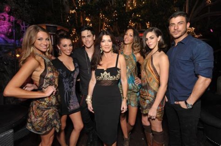 Cast members Stassi Schroeder, Scheana Marie, Tom Sandoval, Lisa Vanderpump, Kristen Doute, Katie Maloney, and Jax Taylor attend the premiere party for "Vanderpump Rules" at SUR restaurant, on in Los Angeles. The show premieres on January 7, 2013 on Bravo Vanderpump Rules Premiere Party, Los Angeles, USA