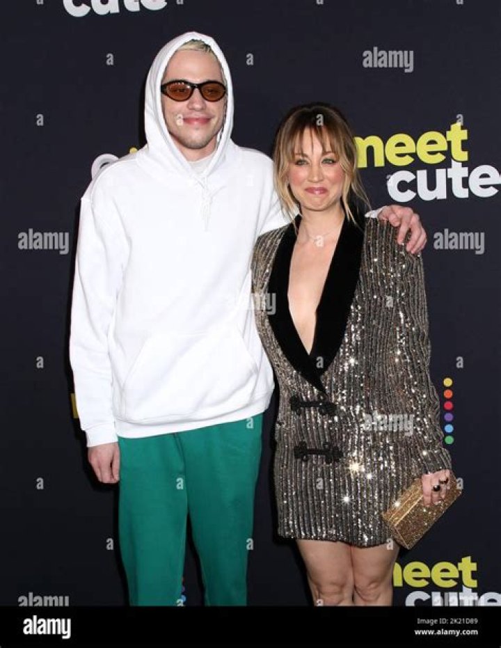 Pete Davidson and Kaley Cuoco filming &ldquo;Meet Cute.&rdquo;. 24 Aug 2021 Pictured: Pete Davidson and Kaley Cuoco. Photo credit: SteveSands/NewYorkNewswire/MEGA TheMegaAgency.com +1 888 505 6342 (Mega Agency TagID: MEGA781095_017.jpg) [Photo via Mega Agency]