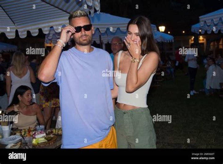 Scott Disick, left, and Amelia Hamlin attend a party at Ruschmeyer's, in Montauk, NY Celebrity Sightings in Montauk, East Hampton, United States - 17 Jul 2021