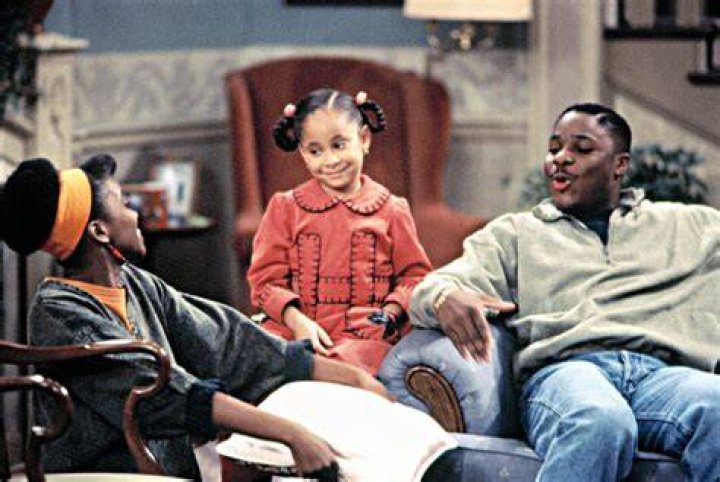 Symone Raven Symone, the four-year-old actress on "The Cosby Show," demonstrates safety features of doll furniture during a press conference at the Plaza Hotel in New York PEOPLE SYMONE 1990, NEW YORK, USA