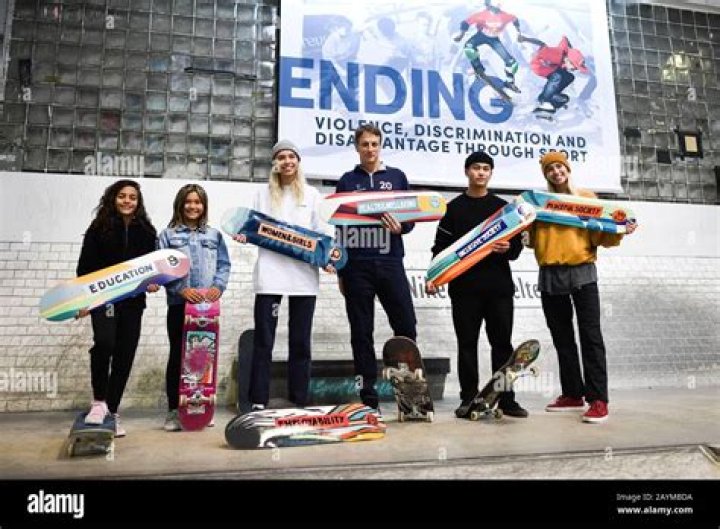 Tony Hawk (Laureus Academy Member) helps children practice the project. Laureus Sport for Good Skateboarding Event. GES / Laureus World Sports Awards 2020, Berlin, February 16, 2020 | usage worldwide Photo by: Alexander Scheuber/picture-alliance/dpa/AP Images